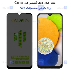 گلس پرایوسی گوشی A03 برند Cactus