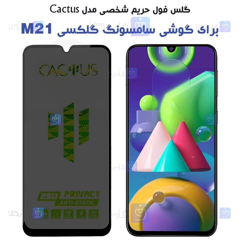 گلس حریم شخصی Samsung Galaxy M21 برند Cactus