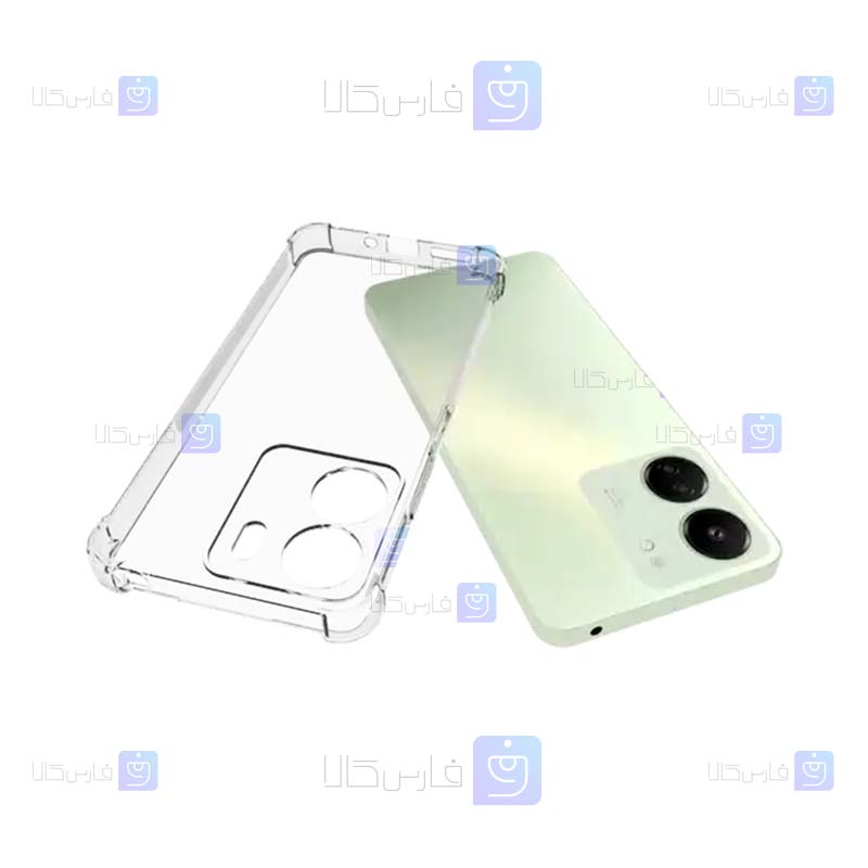 قاب ژله ای Xiaomi Redmi 13C مدل کپسولی محافظ لنز دار