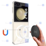 قاب پشت کریستالی Samsung Galaxy Z Flip 5 مدل مگ سیف دار