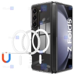 قاب پشت کریستالی Samsung Galaxy Z Fold 5 مدل مگ سیف دار
