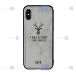 قاب پارچه ای Apple iPhone Xs مدل گوزنی