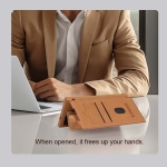 کیف چرمی استندی نیلکین S24 Ultra مدل Qin Prop