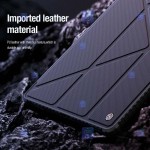کیف محافظ لنزدار نیلکین Samsung Galaxy Tab S9 FE Plus مدل Bumper Leather Pro