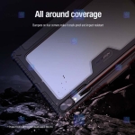 کیف محافظ لنزدار نیلکین Samsung Galaxy Tab S9 FE Plus مدل Bumper Leather Pro