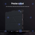 کیف محافظ لنزدار نیلکین Samsung Galaxy Tab S9 FE Plus مدل Bumper Leather Pro