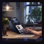کیف محافظ لنزدار نیلکین Samsung Galaxy Tab S9 FE Plus مدل Bumper Leather Pro