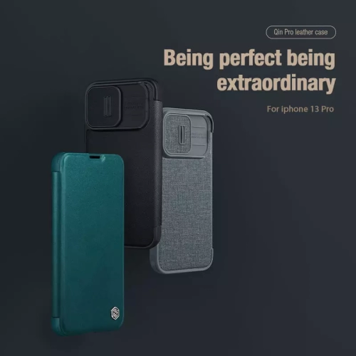 کیف چرمی پارچه ای نیلکین Samsung Galaxy S24 Plus مدل Qin Prop Plain Leather Cloth case