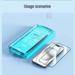 گلس نیلکین آیفون 15 مدل EZ Set همراه با ابزار نصب