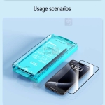 گلس نیلکین آیفون 15 پرو مکس مدل EZ Set همراه با ابزار نصب