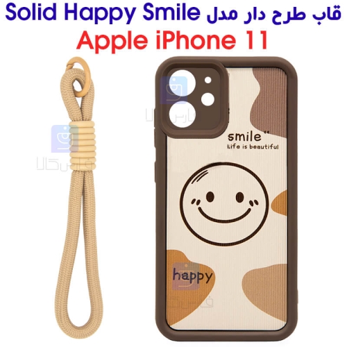 قاب طرح دار آیفون 11 مدل Solid Happy Smile