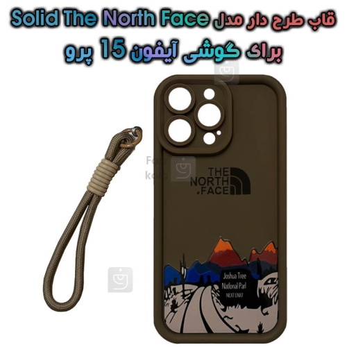 قاب طرح دار آیفون 15 پرو مدل Solid The North Face