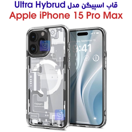 قاب اسپیگن آیفون 15 پرو مکس مدل Ultra Hybrid