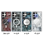 قاب طرح دار S24 الترا مدل YoungKit Futuristic Circuit Magsafe Series