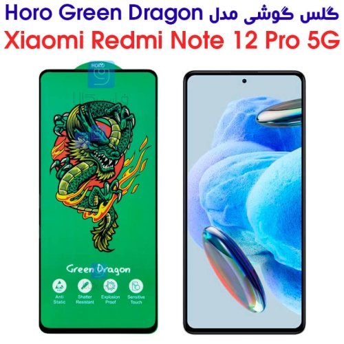 گلس شیائومی ردمی نوت 12 پرو 5G مدل HORO Green Dragon