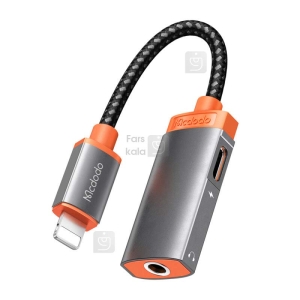 تبدیل لایتنینگ به جک 3.5 میلیمتری AUX + پورت لایتنینگ مک دودو مدل CA-6710