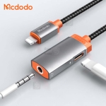 تبدیل لایتنینگ به جک 3.5 میلیمتری AUX + پورت لایتنینگ مک دودو مدل CA-6710