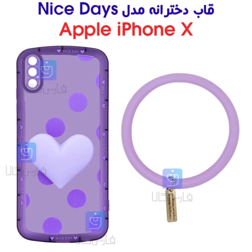 قاب دخترانه آیفون X مدل Nice Day