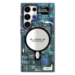 قاب طرح دار سامسونگ گلکسی S23 الترا مدل YoungKit Futuristic Circuit Magsafe Series
