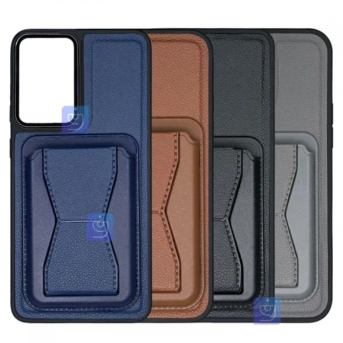 قاب چرمی استندی جاکارتی دار گوشی سامسونگ A15