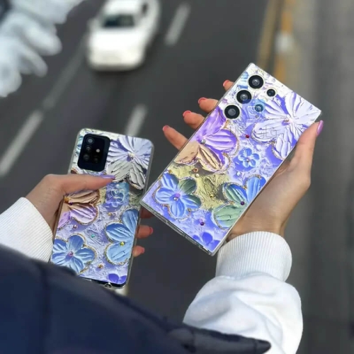 قاب دخترانه گوشی A13 4G مدل گل های یخی هفت رنگ