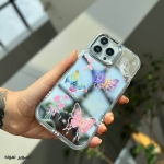 قاب دخترانه گوشی آیفون 14 پرو مدل آینه ای پروانه ای