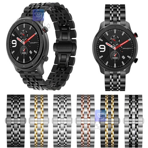 بند استیل ساعت آمازفیت GTR مدل 7Bead