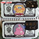 قاب فانتزی گوشی آیفون 13 پرو مکس مدل دلار باب اسفنجی و پاتریک