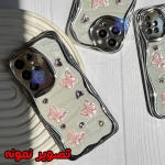 قاب دخترانه گوشی نوت 12 پرو 5G مدل کرومی قلب و پروانه