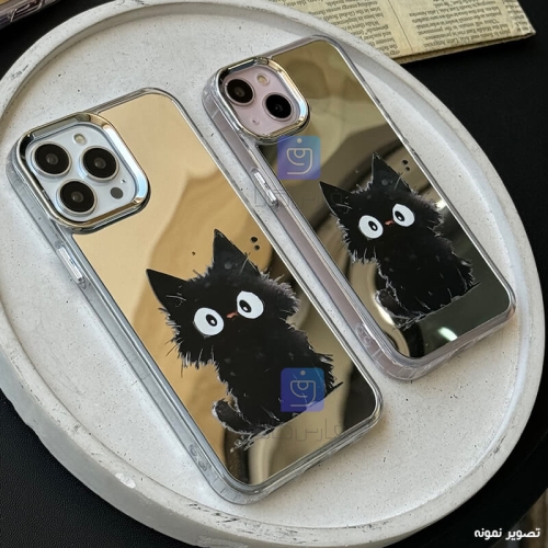 قاب آینه ای گوشی پوکو X5 پرو مدل گربه کیوت