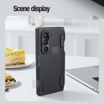 قاب مگ سیف نیلکین گوشی Z Fold 6 مدل Frosted Shield Fold Magnetic همراه با جای قلم