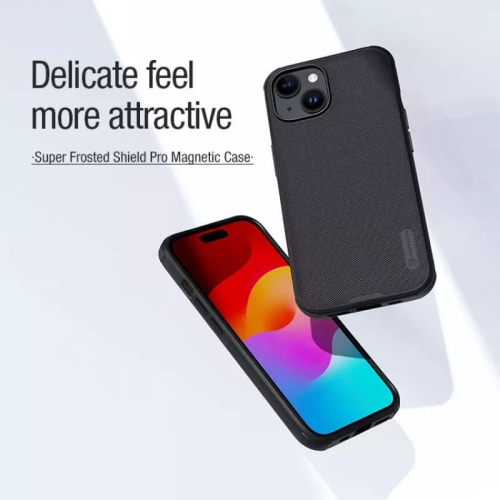 قاب مگنتی نیلکین گوشی آیفون 16 پلاس مدل Frosted Shield Pro Magnetic
