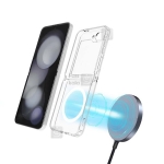 قاب شفاف گوشی Z Flip 6 مدل پشت کریستالی مگ سیف دار