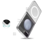 قاب شفاف گوشی Z Flip 6 مدل پشت کریستالی مگ سیف دار