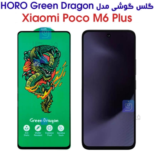 گلس Poco M6 Plus مدل HORO Green Dragon