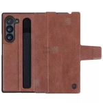 کاور چرمی نیلکین Z Fold 6 مدل Aoge Leather