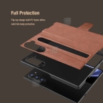 کاور چرمی نیلکین Z Fold 6 مدل Aoge Leather
