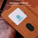 کیف چرمی استندی نیلکین گوشی S24 FE مدل Qin Prop