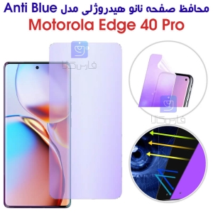 محافظ صفحه نانو هیدروژلی موتورولا Edge 40 Pro مدل Anti Blue
