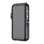 پاوربانک خورشیدی 16000 و اسپیکر بلوتوث پاورولوژی Powerology Solar Power Bank with FM Radio Speaker PP049