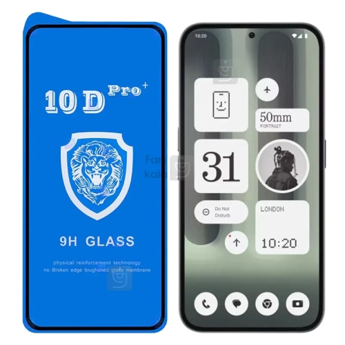 گلس تمام صفحه گوشی ناتینگ فون 2a پلاس مدل 10D Pro Plus