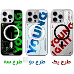 قاب اورجینال یانگ کیت آیفون 16 پرو مکس مدل Futuristic Red Luminous Quicksand