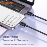 کابل تبدیل USB-C به لایتنینگ مک دودو مدل CA-3660 طول 1.2 متر