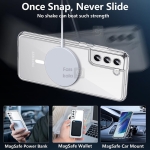 قاب مگ سیف دار پشت کریستالی سامسونگ Galaxy S21 FE