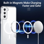 قاب مگ سیف دار پشت کریستالی سامسونگ Galaxy S21 FE