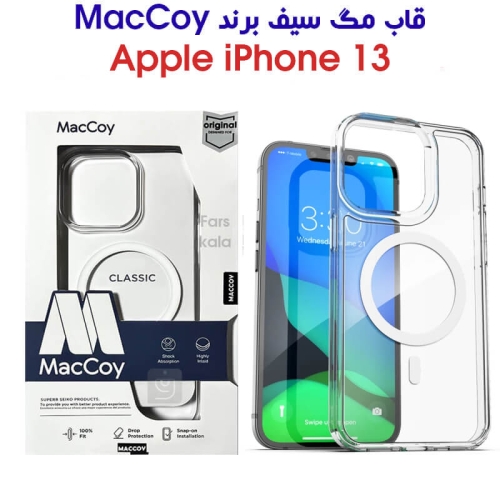 قاب شفاف مگ سیف MacCoy گوشی آیفون 13