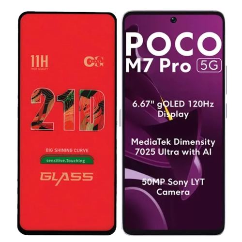 گلس OG 21D شیائومی Poco M7 Pro 5G