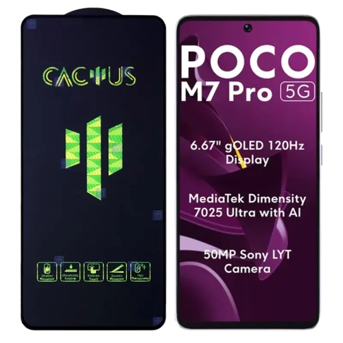 گلس کاکتوس تمام صفحه گوشی Xiaomi Poco M7 Pro 5G