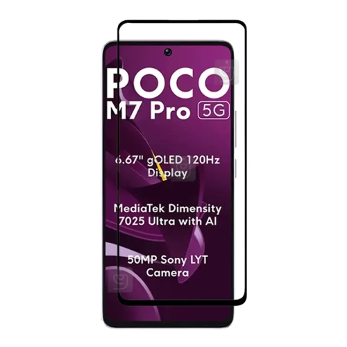 گلس تمام صفحه شیائومی Poco M7 Pro 5G