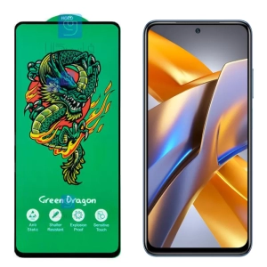 گلس تمام صفحه HORO Green Dragon گوشی شیائومی Poco M5s